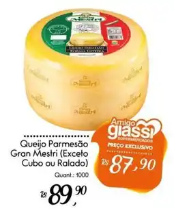 Giassi Supermercados Queijo Parmesão Gran Mestri oferta