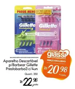 Giassi Supermercados Aparelho descartável p/barbear gillette prestobarba3 oferta