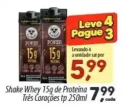 Asun Shake Whey 15g de Proteína Três Corações oferta