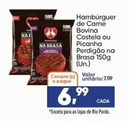 Imec Supermercados Hambúrguer de Carne Bovina Costela ou Picancha Perdigão na Brasa oferta