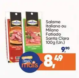 Imec Supermercados Salame Italiano ou Milano Fatiado Santa Clara oferta