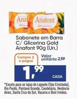 Imec Supermercados Sabonete em barra c/ glicerina gold anafont oferta