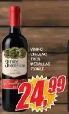 Vianense Supermercados Vinho chileno tres medallas oferta