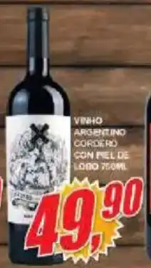 Vianense Supermercados vinho argentino cordeiro com pele de lobo oferta