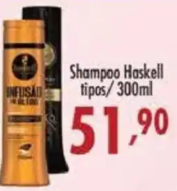 Confiança Supermercados Shampoo Haskell tipos oferta