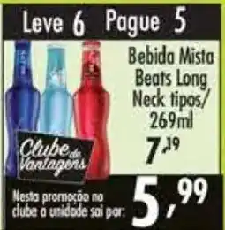 Confiança Supermercados Bebida Mista Beats Long Neck tipos oferta