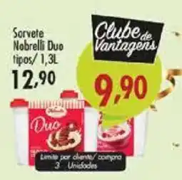 Confiança Supermercados Sorvete Nobrelli Duo oferta