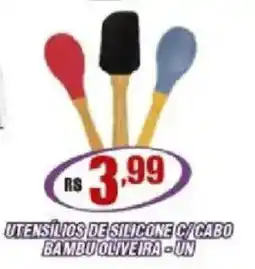 Violeta Supermercados utensílios de silicone c/cabo bambu oliveira oferta