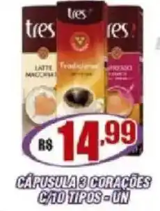 Violeta Supermercados Cápsula 3 corações oferta