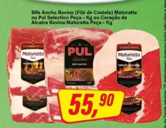 Rede Supermarket Bife Ancho Bovino (Filé de Costela) Maturatta ou Pul Selection Peça oferta