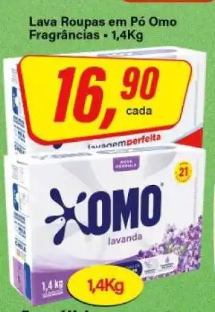 Rede Supermarket Lava Roupas em Pó Omo Fragrâncias oferta