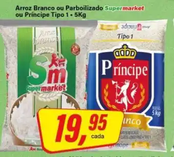 Rede Supermarket Arroz Branco ou Parboilizado Supermarket ou Príncipe Tipo 1 - 5Kg oferta