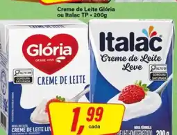 Rede Supermarket Creme de Leite Glória ou Italac TP oferta