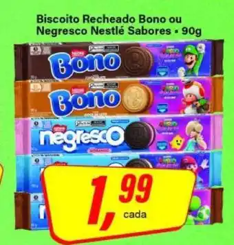 Rede Supermarket Biscoito Recheado Bono ou Negresco Nestlé Sabores oferta