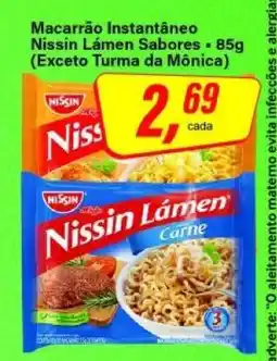 Rede Supermarket Macarrão Instantâneo Nissin Lámen Sabores oferta