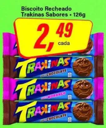 Rede Supermarket Biscoito Recheado Trakinas Sabores oferta