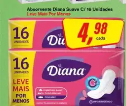 Rede Supermarket Absorvente Diana Suave C/ 16 Unidades oferta