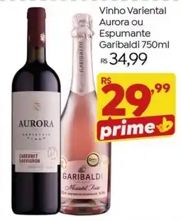Brasão Supermercados Vinho Varietal Aurora ou Espumante Garibaldi oferta