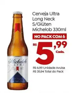 Brasão Supermercados Cerveja Ultra Long Neck S/Glúten Michelob oferta