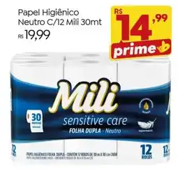 Brasão Supermercados Papel Higiênico Neutro C/12 Mili 30mt oferta
