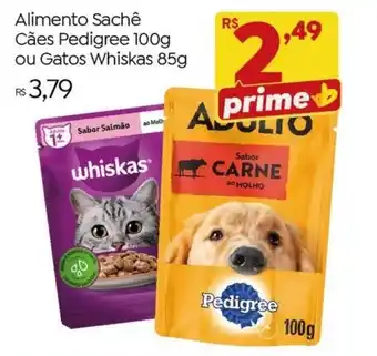 Alimento Sachê Cães Pedigree ou Gatos Whiskas