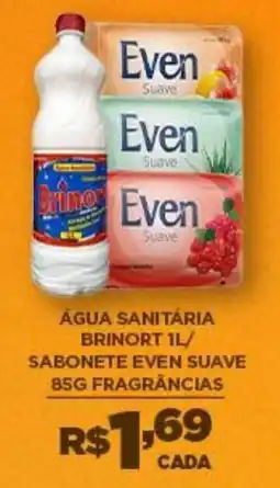 DB Supermercados água sanitária brinort / sabonete even suave oferta