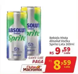 Macromix Atacado Bebida Mista Absolut Vodka Sprite oferta