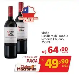 Macromix Atacado Vinho Casillero del Diablo Reserva Chileno oferta
