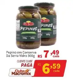 Macromix Atacado Pepino em conserva da serra vidro oferta