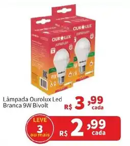 Macromix Atacado Lâmpada Ourolux Led Branca 9W Bivolt oferta
