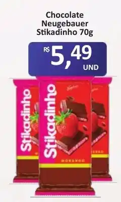 Paulistão Supermercados Chocolate neugebauer stikadinho 70g oferta