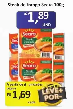 Paulistão Supermercados Steak de frango seara oferta