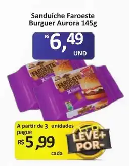 Paulistão Supermercados Sanduíche Faroeste Burguer Aurora oferta