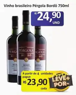 Paulistão Supermercados Vinho brasileiro Pérgola Bordô oferta