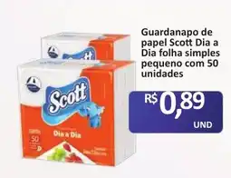 Paulistão Supermercados Guardanapo de papel Scott Dia a Dia folha simples pequeno oferta