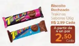 Super Kan Biscoito Recheado Trakinas Sabores oferta
