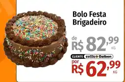 Supermercado Dalben Bolo Festa Brigadeiro oferta
