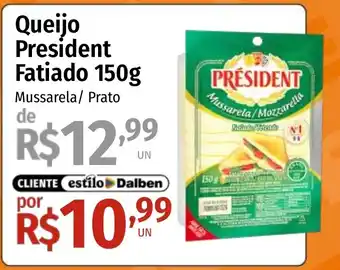 Supermercado Dalben Queijo president fatiado oferta
