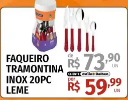 Supermercado Dalben faqueiro tramontina inox 20pc leme oferta