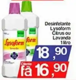 Supermercados Gricki Desinfetante Lysoform Citrus ou Lavanda oferta