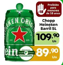 Supermercados Kawakami Chopp Heineken Barril 5L oferta