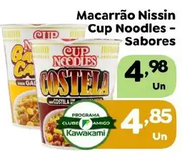 Supermercados Kawakami Macarrão nissin cup noodles - sabores oferta