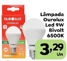 Supermercados Kawakami Lâmpada Ourolux Led 9W Bivolt 6500K oferta