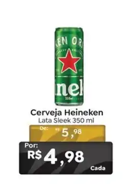 Novo Atacarejo Cerveja Heineken Lata Sleek 350 ml oferta