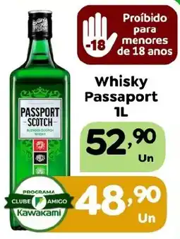 Supermercados Kawakami Whisky Passaport oferta