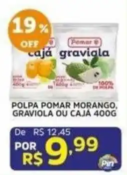 Pinheiro Supermercado Polpa pomar morango, graviola ou cajá oferta