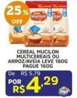Pinheiro Supermercado Cereal mucilon multicereais ou arroz/aveia leve oferta