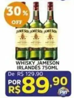 Pinheiro Supermercado whisky jameson irlandês oferta
