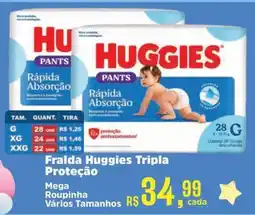 Mix Mateus Fralda huggies tripla proteção oferta