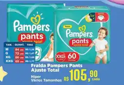 Mix Mateus Fralda Pampers Pants Ajuste Total oferta